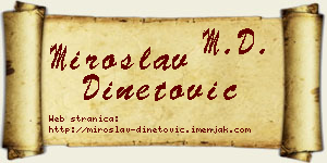 Miroslav Dinetović vizit kartica